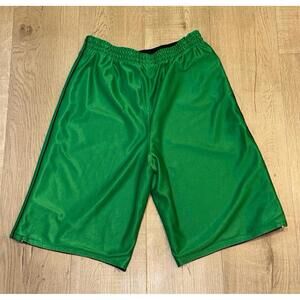 Nylon Green Money Dazzle Hoops Mesh Shorts Mens MD Vintage Y2K 90s Rare Grail